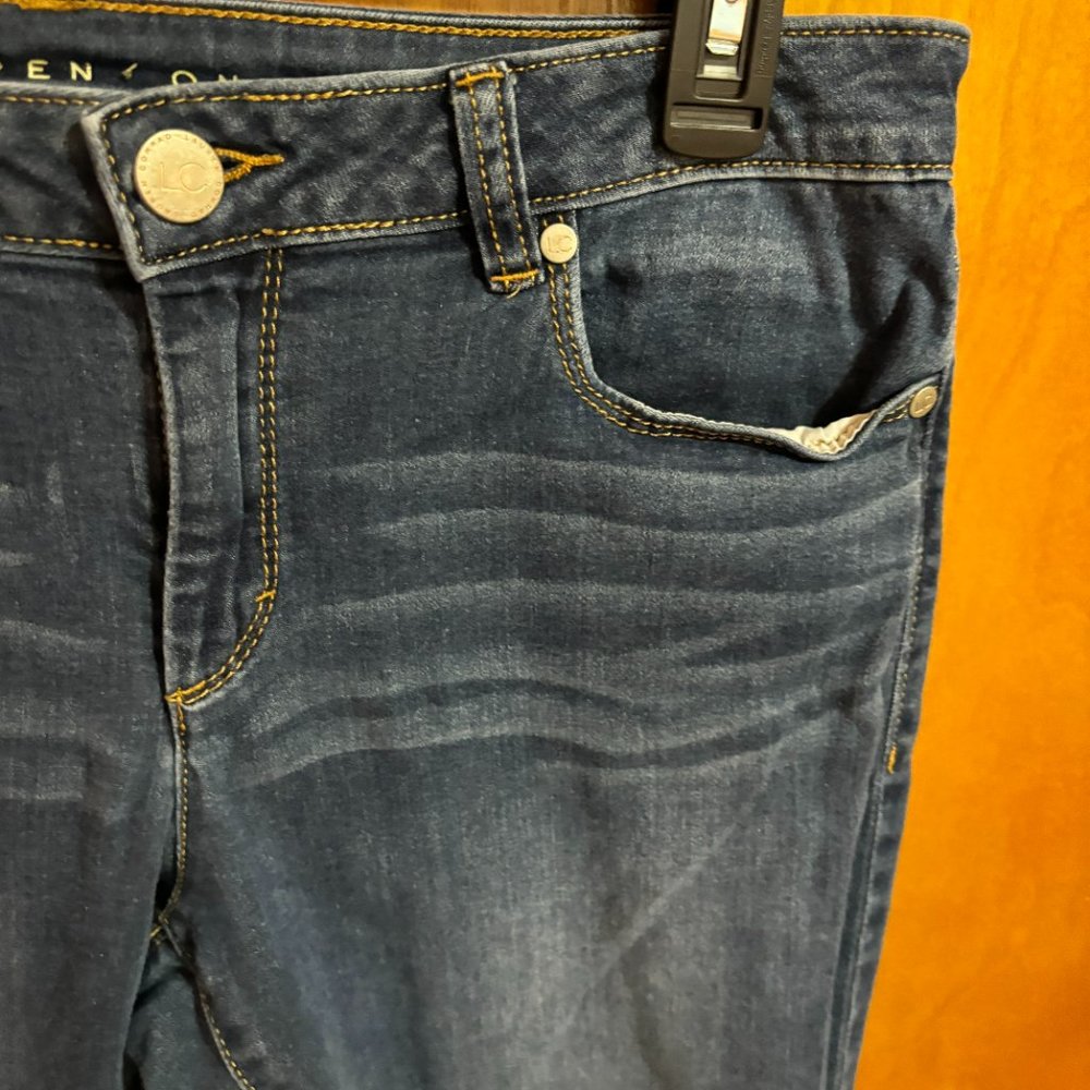 LC Lauren Conrad Womens Dark Wash Mid Rise Super Skinny Jeans Sz 10 - Picture 5 of 14